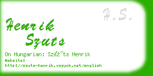 henrik szuts business card